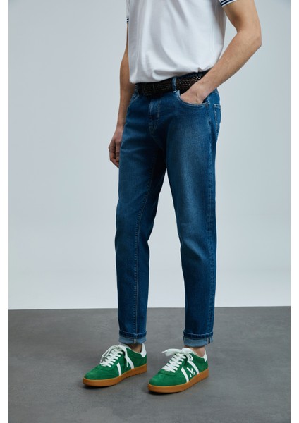Anatol Smart Jean Erkek Pantolon Slim Fit Mavi