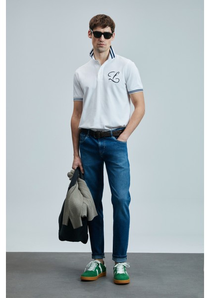Anatol Smart Jean Erkek Pantolon Slim Fit Mavi