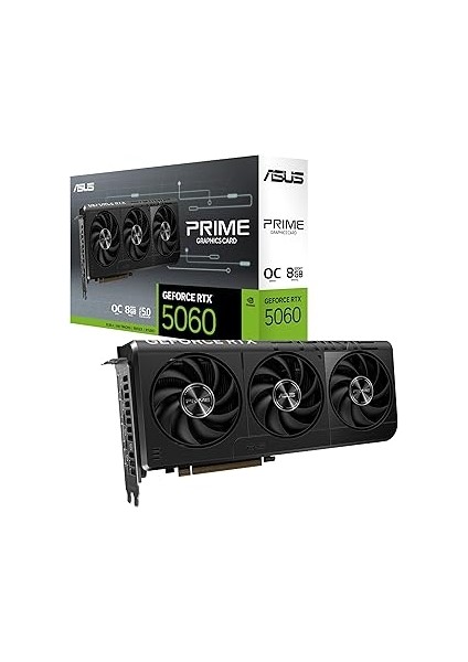 PRIME-RTX5060-O8G-NVIDIA-GEFORCE-RTX 5060-8GB GDDR7-128BIT-HDMI-3XDP-DLSS3 Ekran Karti