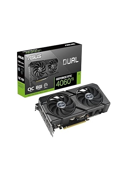 DUAL-RTX4060TI-O8G-EVO Nvidia Geforce Rtx 4060 Ti-8g 8gb Gddr6 128BIT 2595MHZ Oc HDMI 3xdp Dls