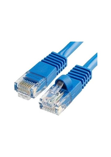 Lunatic Tkz CAT603M 3 Metre Cat6 RJ45 Lan Kablosu Uçlari Fabri̇kasyon Takili Bilgisayar Modem Mavi I