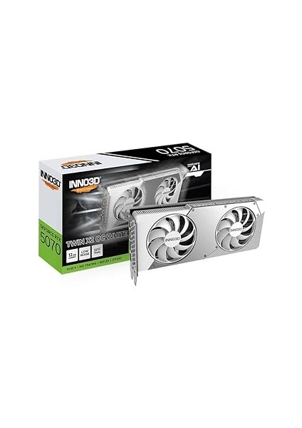 INNO3D Geforce RTX5070 Twin X2 Oc 12GB White 192BIT Gddr7 Ekran Kartı N50702-12D7X-195064W
