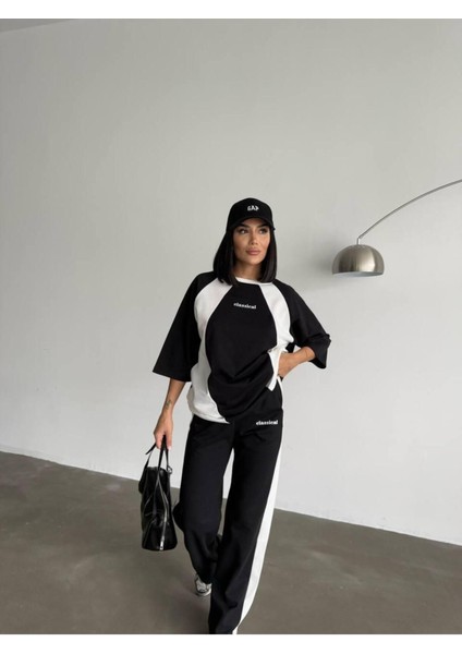 Oversize Yazı Detaylı Unisex Eşofman Takımı – Yüksek Bel, Dijital Baskı, Rahat Kesim modelleri
