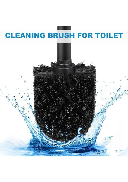 Şık ve Dayanıklı Siyah Metal Tuvalet Fırçası – Hijyenik Wc Temizlik Fırçası (34X7 cm | 1 Adet)