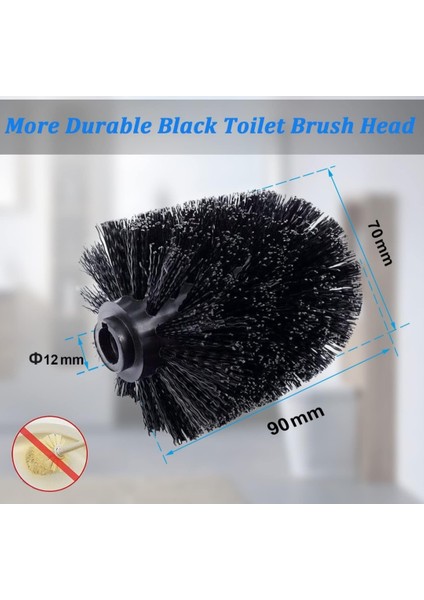 Şık ve Dayanıklı Siyah Metal Tuvalet Fırçası – Hijyenik Wc Temizlik Fırçası (34X7 cm | 1 Adet)