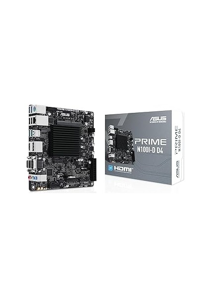 Prime N100I-D D4-Csm Intel N100 N100 Cpu Ddr4 3200 Dp M2 Usb3.2 Com Mini Itx Onboard Işlemci,