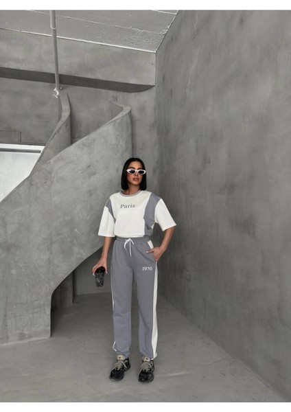 Unisex Oversize Eşofman Takımı - Pamuklu, Grafik Baskılı & Rahat