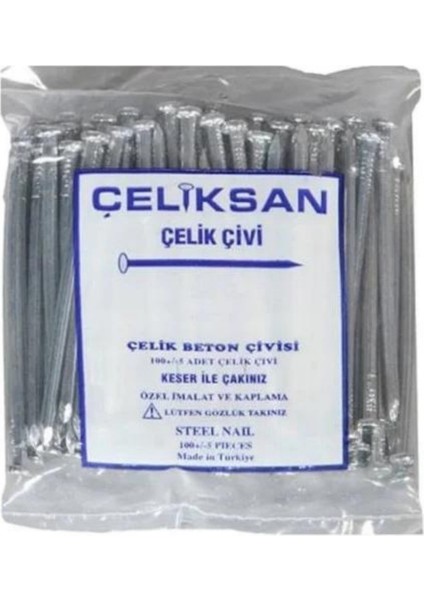 Beton Çivisi Beyaz Oluklu 4 cm