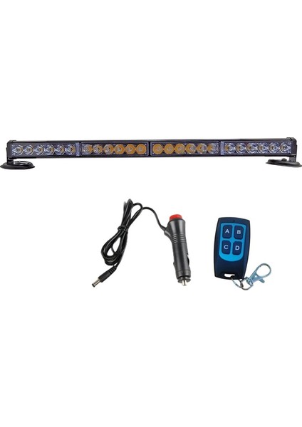 Mıknatıslı Vantuzlu 4'lü Tepe Çakar Lamba 21 Fonksiyonlu 24 Ledli Sarı 60CM Kumandalı Adet fırsatları