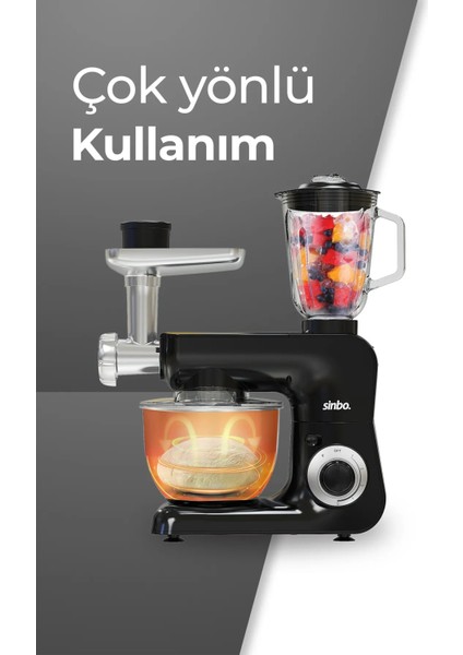 SMX-2775 Çok Amaçlı Mutfak Şefi ( Hamur - Kıyma - Blender Makinesi )