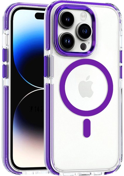 Iphone 14 Pro Max Bella Magsafe Kapak - Derin Mor Sptgl