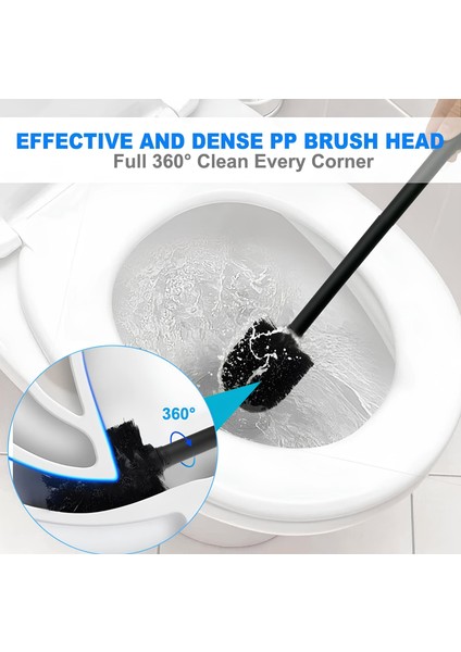 Şık ve Dayanıklı Siyah Metal Tuvalet Fırçası – Hijyenik Wc Temizlik Fırçası (34X7 cm | 1 Adet) fırsatları