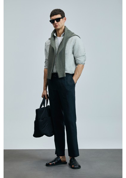 Karl Smart Erkek Chino Pantolon Slim Fit Siyah