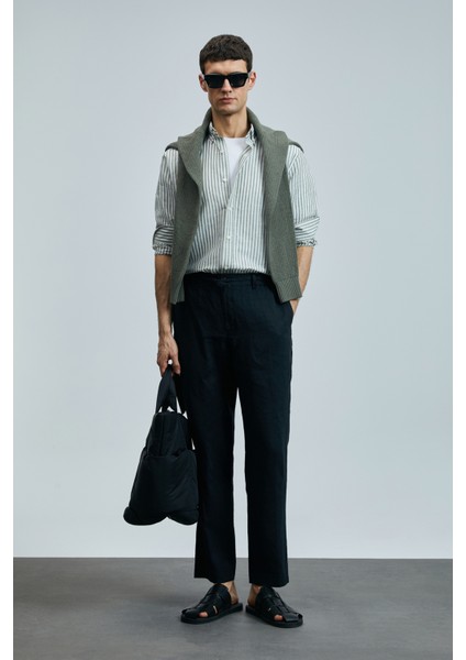 Karl Smart Erkek Chino Pantolon Slim Fit Siyah