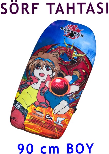 Sörf Tahtası 90 cm Boyunda Ipli Sert Köpük / Bakugan Sörf Tahtası