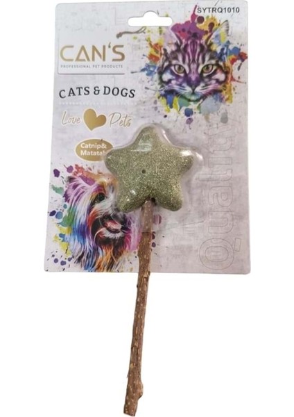 Cans SYTRQ1010 Catnip & Matatabi Yıldız Oyuncak 3 x 6 cm
