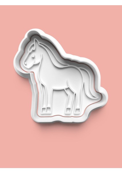 At Figürü Kurabiye Kalıbı ve Şeker Hamuru Kalıbı