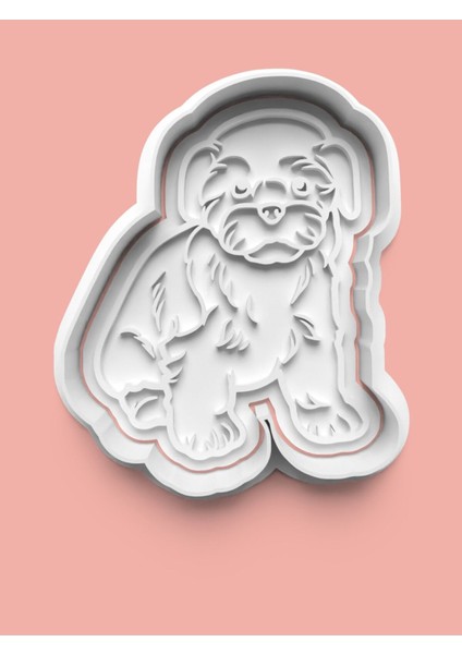 Ihasa Apso Köpek Figürü Kurabiye Kalıbı ve Şeker Hamuru Kalıbı