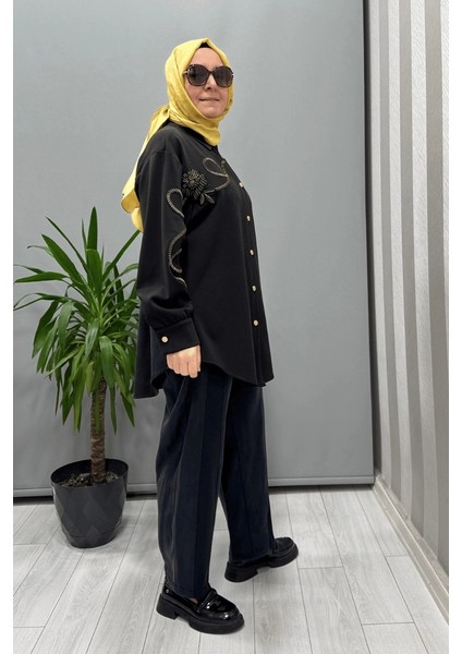 Işleme Detaylı Modal Takım Siyah 25YGSTKM4940