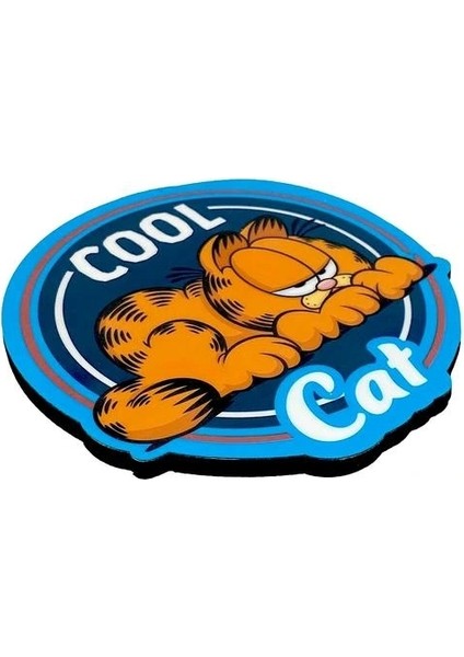 BAL-382515 Garfield Cool Cat Mavi Bardak Altlığı