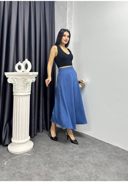 Keten Kloş Uzun Etek - Rahat ve Şık Günlük Kombinler