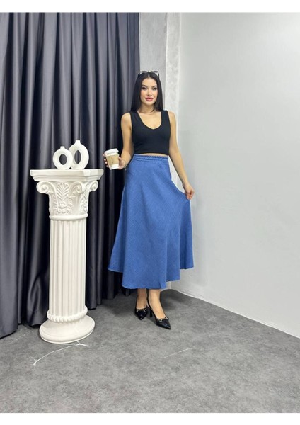 Keten Kloş Uzun Etek - Rahat ve Şık Günlük Kombinler modelleri
