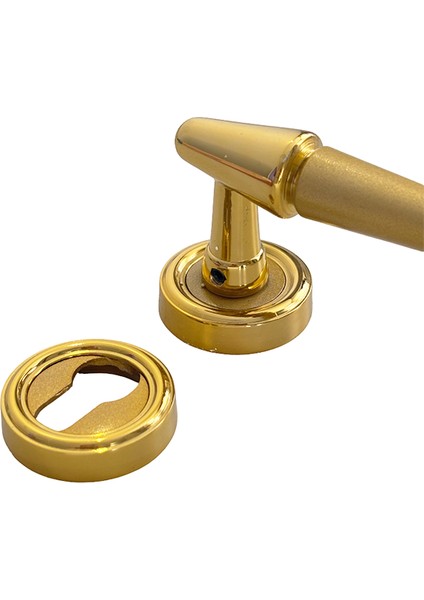 Onur Rozetli Altın Kaplamalı %100 Pirinç Yale Çelik Kapı Kolu, Lüks, Dayanıklı, Paslanmaz, 1 Takım modelleri