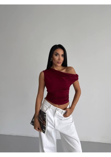 Kadın Düşük Omuz Crop Bluz modelleri