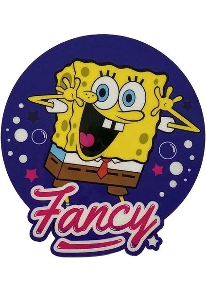 BAL-382959 Sponge Bob Fancy Lacivert Bardak Altlığı