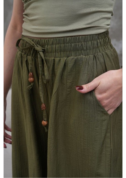 Kadın Modal Kumaş Etek Pantolon - Oversize & Geniş Paça