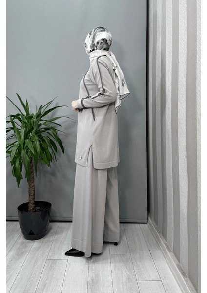 Tiktak Detaylı Triko Tunik Gri T25Y-6030 fiyatları