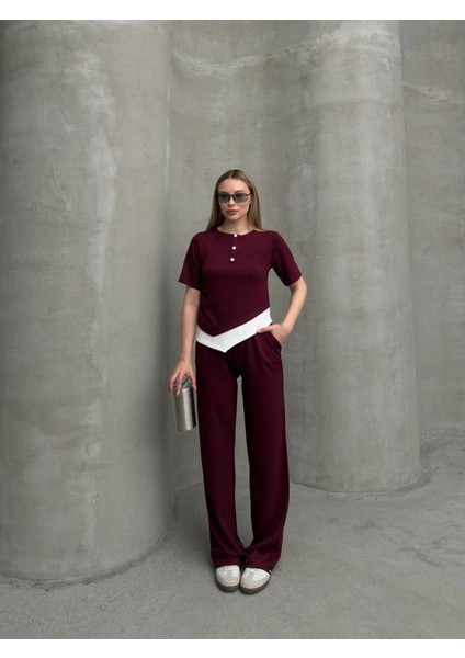 Kadın Modal Kumaş Düğme Detaylı Alt - Üst Takım modelleri