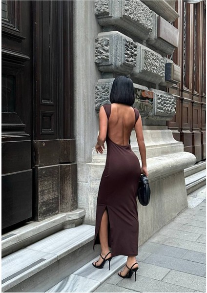 Kadın Sandy Vücudu Saran Elbise - Yırtmaç Detaylı & Slim Fit fırsatları