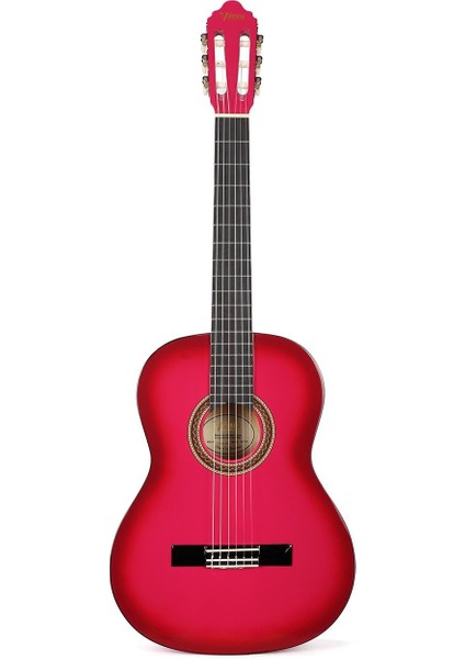 Klasik Gitar 4/4 Pembe Sunburst Sap Çelikli