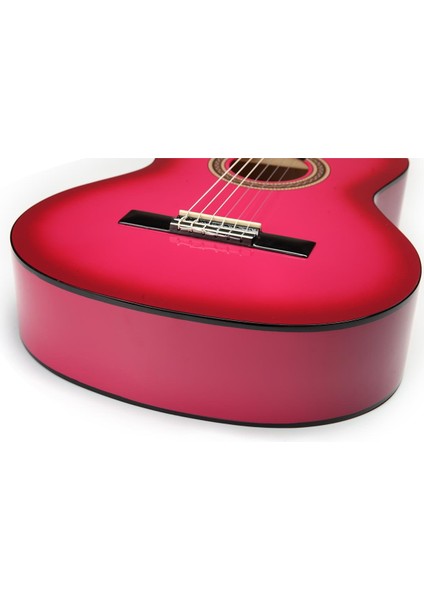 Klasik Gitar 4/4 Pembe Sunburst Sap Çelikli modelleri