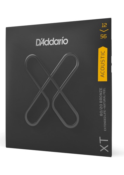 Daddarıo XTABR1256 Akustik Gitar Tel Seti, 80/20 Lıght/medıum Btm modelleri