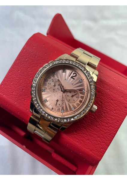 Full Rose Gold Taşlı Kasalı Kadın Kol Saati modelleri