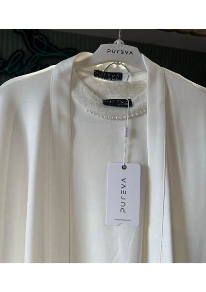 Ekru Modal Hırka Trıko Konbınlı Üçlu Takım fırsatları