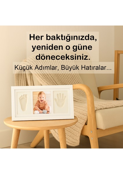 Bebek El Ayak Izi Seti – Kişiselleştirilebilir Kil Anı Çerçevesi | Yenidoğan Bebek Hediye ve Hatıra indirimleri