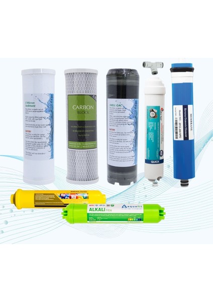 Eco Plus Su Arıtma 7'li Su Arıtma Filtre Seti - 6 Aylık Değişim
