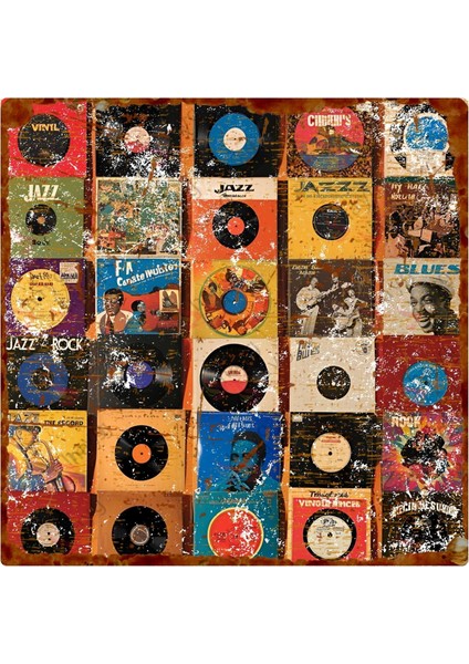 Retro Plak Desenli Dekoratif Alüminyum Duvar Levhası – Uv Baskılı Metal Tabela