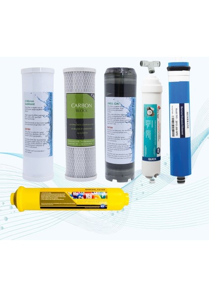 Bmb Su Arıtma 6'lı Su Arıtma Filtre Seti - 6 Aylık Değişim