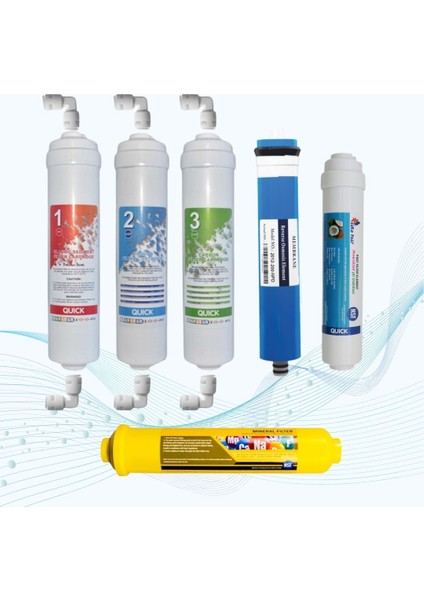 Ortimax H20 Su Arıtma 6'lı Su Arıtma Filtre Seti - Yıllık Değişim