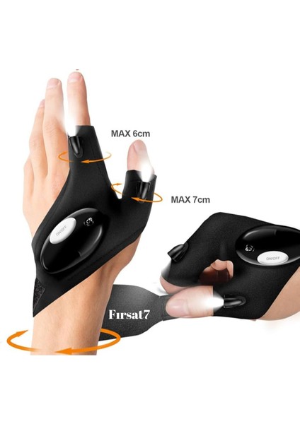 LED Işıklı Eldiven El Fenerli Çift El Tamirci Balıkçı ve Bisiklet Eldiveni Doğada Sanayi Eldiveni fiyatları