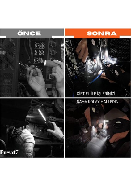 LED Işıklı Eldiven El Fenerli Çift El Tamirci Balıkçı ve Bisiklet Eldiveni Doğada Sanayi Eldiveni modelleri