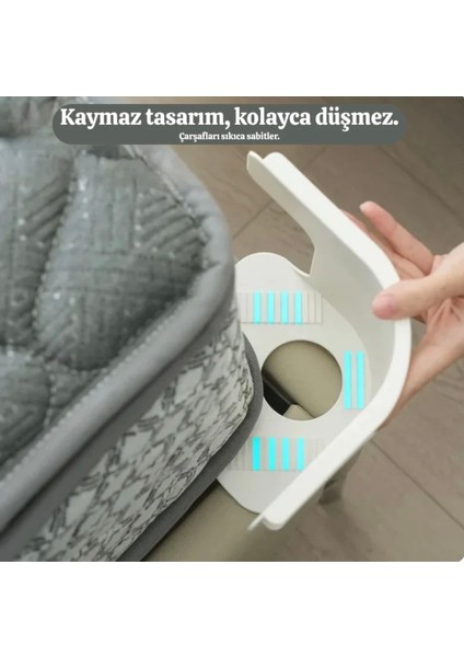 Çarşafmatik Çarşaf Düzenleyici Sabitleyici Görünmez Çarşaf Kilidi 4'lü Set fiyatları