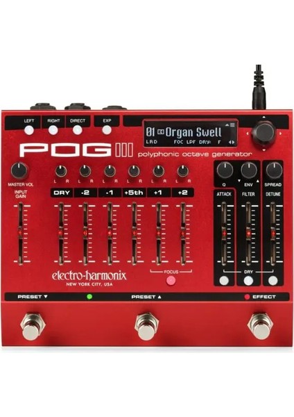 Electro Harmonix Pog3 Polyphonic Octave Generator Pedal