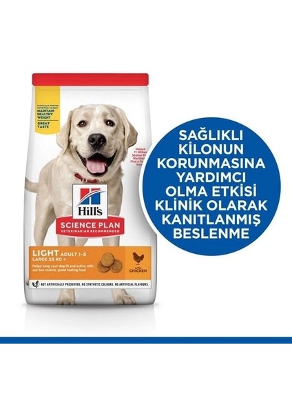 Hills Light Büyük Irk Tavuklu Diyet Köpek Maması 14 kg fiyatları