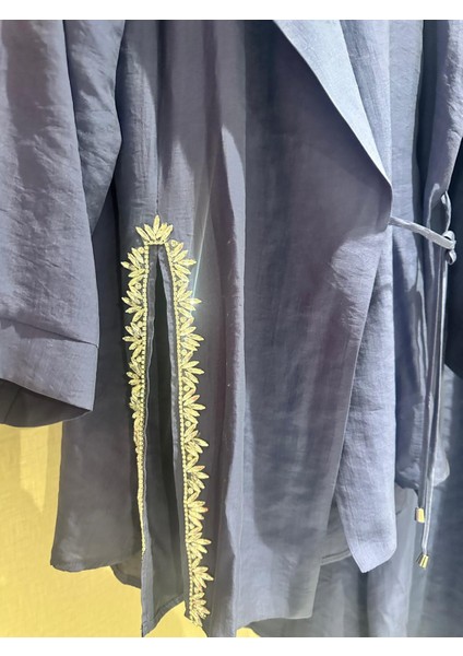 Taşlı Keten Gömlek Takım fırsatları