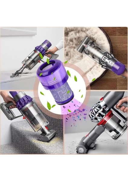 Yıkanabilir Dyson Uyumlu V12 Dik Süpürge Filtresi Detect Slim modelleri